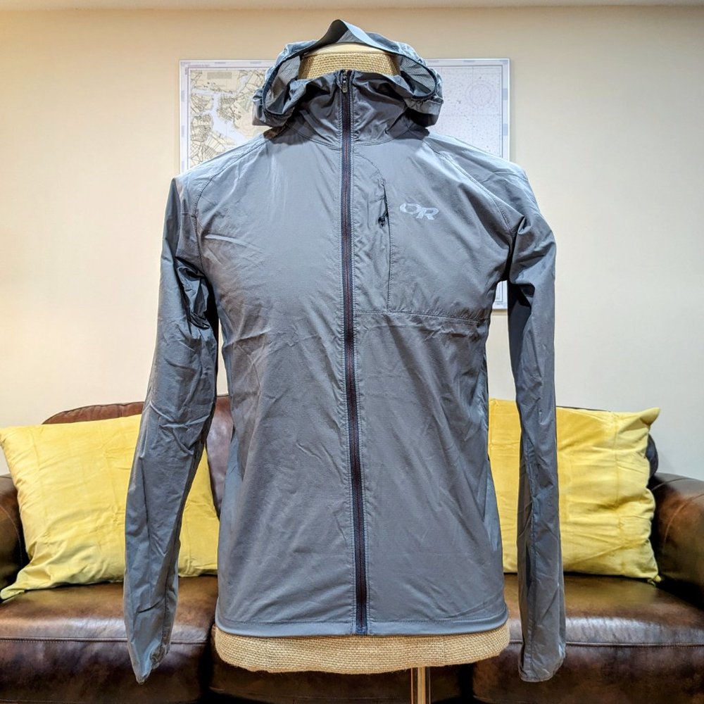 OUTDOOR RESEARCH | Tantrum II Packable Hooded Trail Running Jacket | Pewter